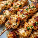 Garlic Parmesan Chicken Skewers