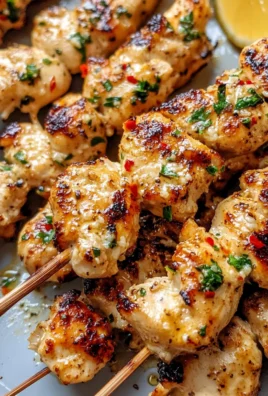 Garlic Parmesan Chicken Skewers
