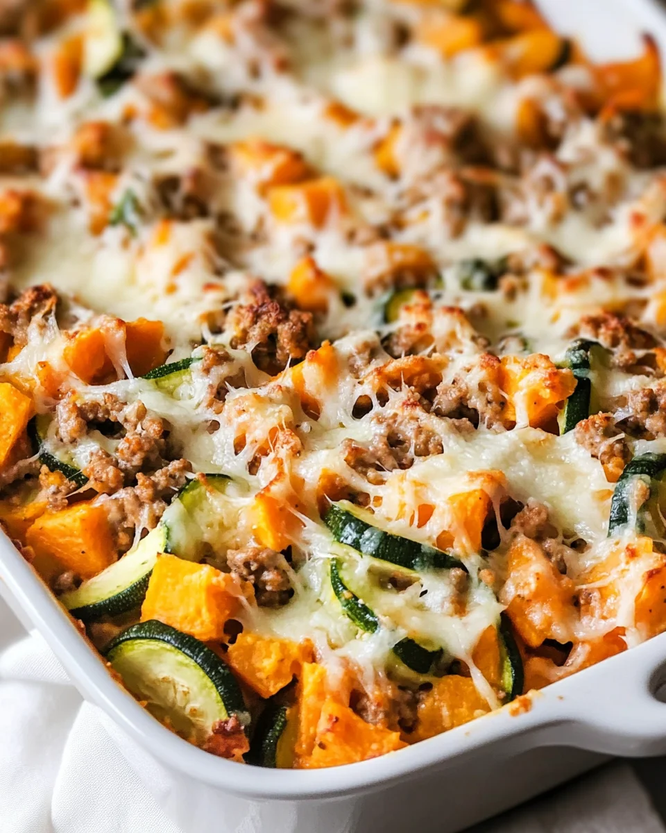Ground Turkey Sweet Potato Bake