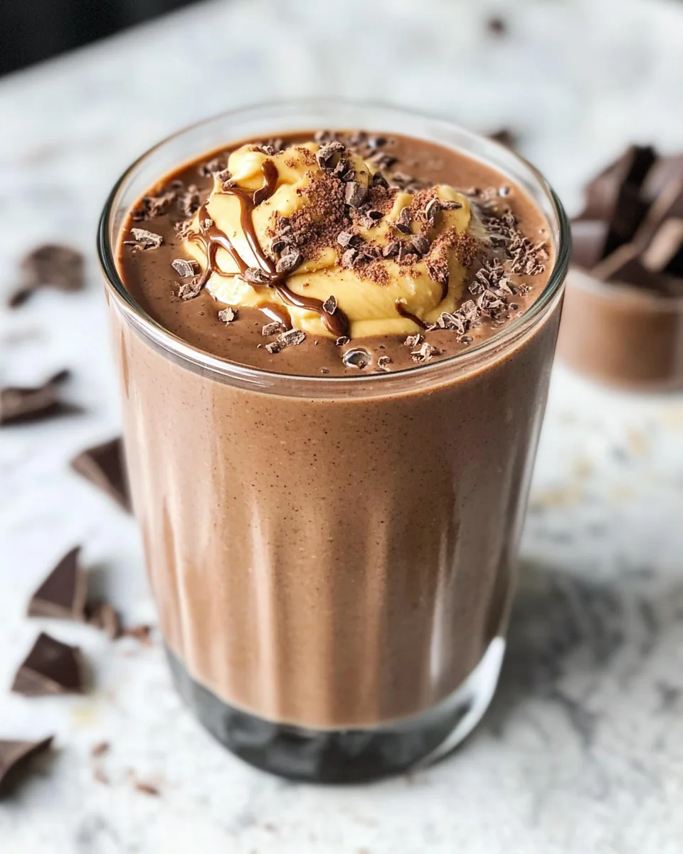 Healthy Chocolate Peanut Butter Smoothie