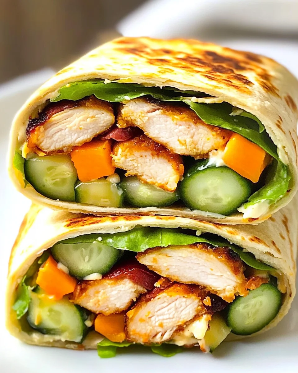 Healthy Honey Mustard Chicken Wrap