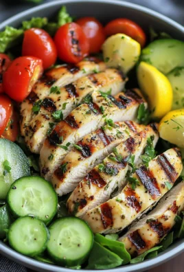 Lemon Herb Grilled Chicken Avocado Salad