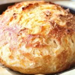 No Knead Cheddar Bread in the Dutch Oven