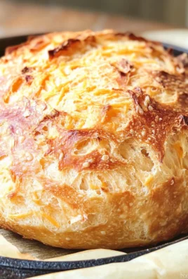 No Knead Cheddar Bread in the Dutch Oven