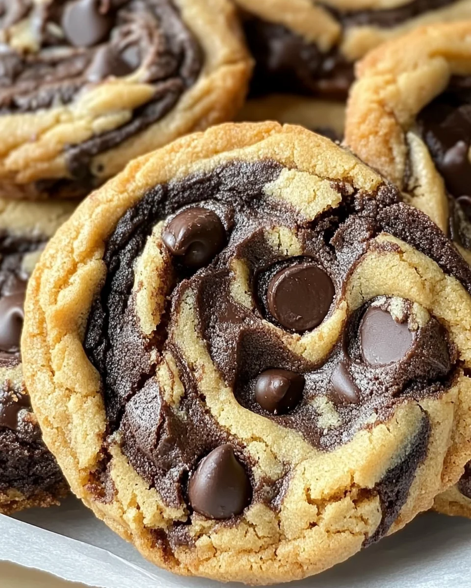 Peanut Butter Brownie Swirl Cookies