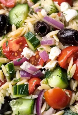 Quick Mediterranean Orzo Pasta Salad - Homefoodkitchen