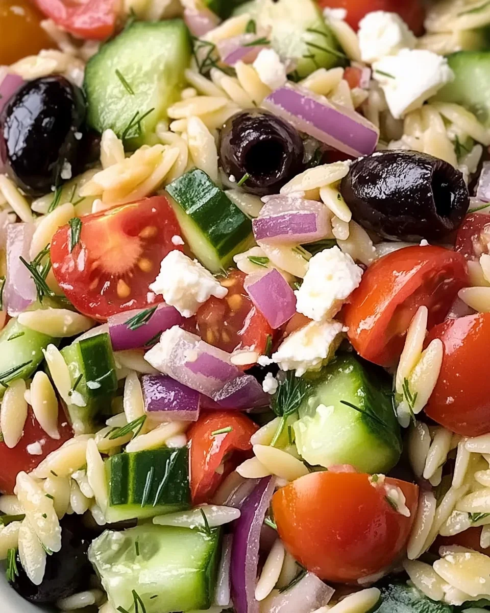 Quick Mediterranean Orzo Pasta Salad - Homefoodkitchen