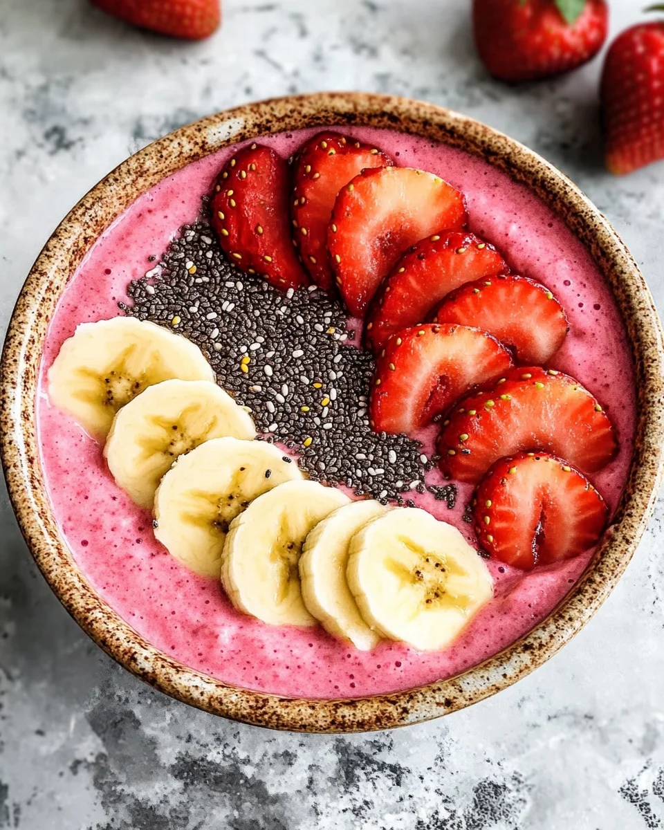 Strawberry Banana Smoothie Bowl
