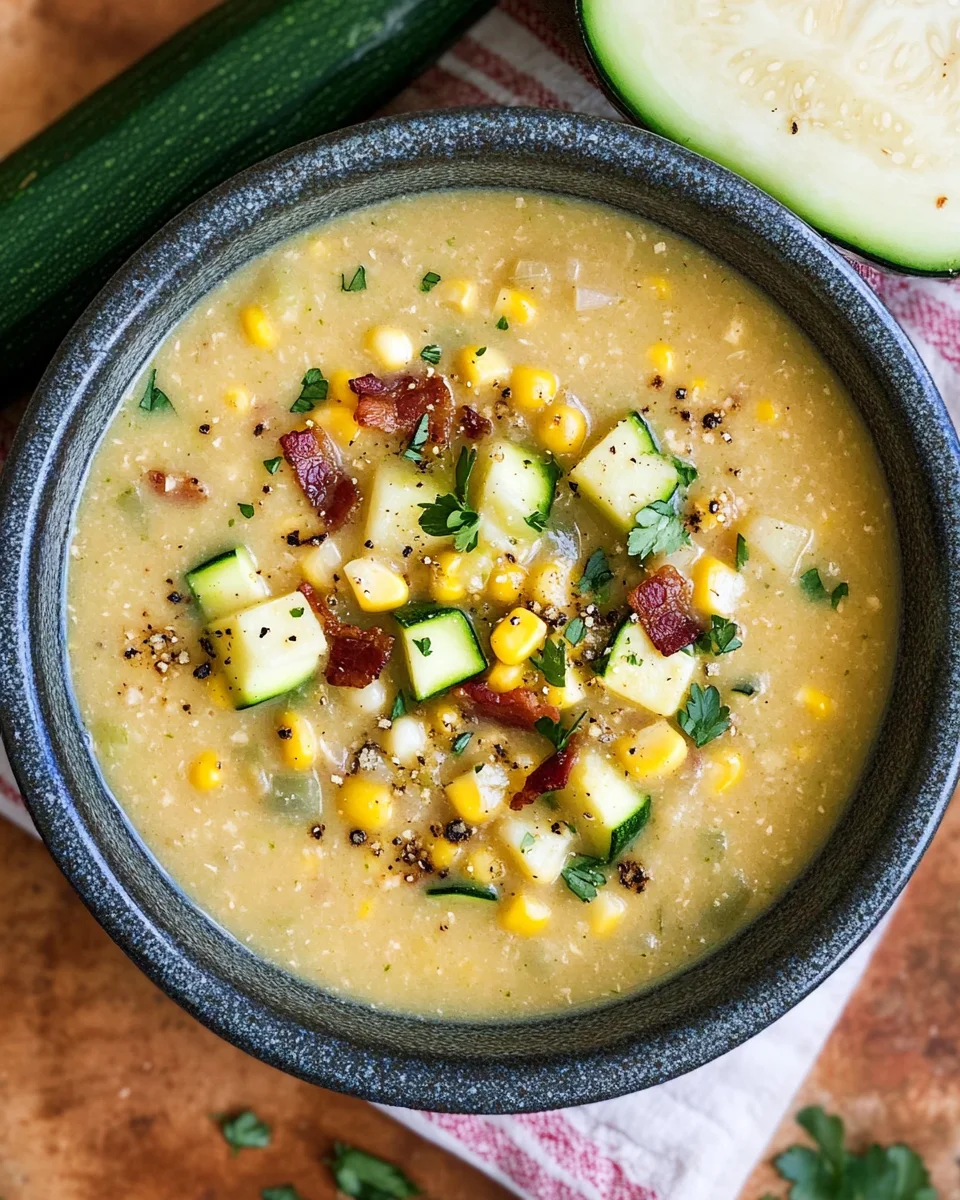Summer Corn and Zucchini Chowder Recipe