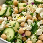 Tasty Chickpea Cucumber Feta Salad
