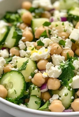Tasty Chickpea Cucumber Feta Salad
