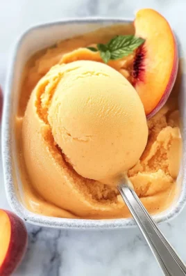 The Best Peach Sorbet Without Ice Cream Maker