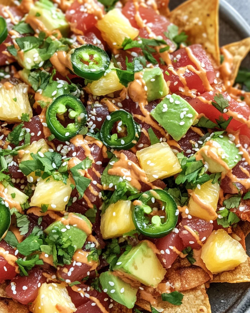 Tuna Poke Nachos