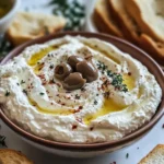Whipped Feta and Ricotta Dip with Roasted Garlic