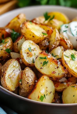 crispy garlic roasted potato salad