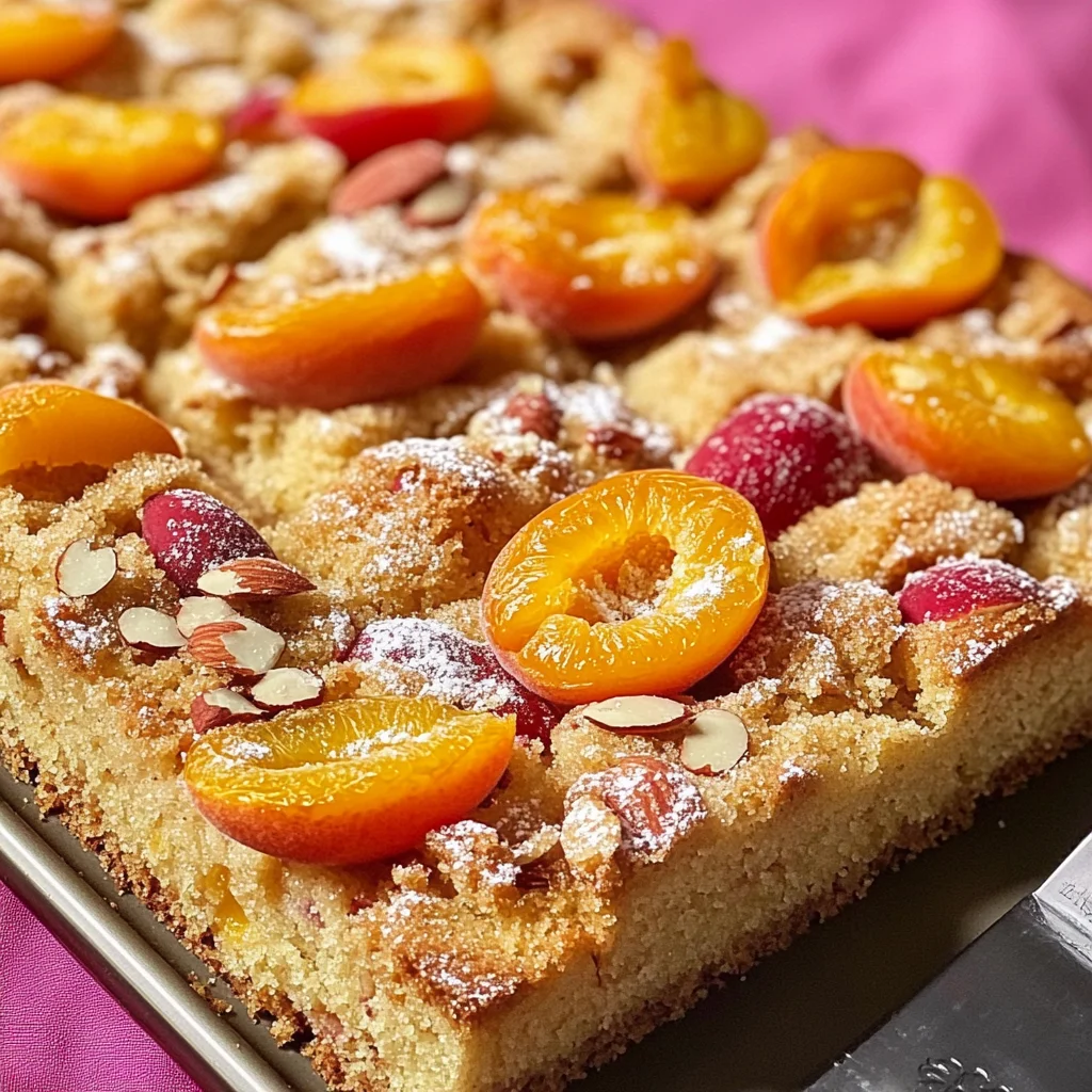 Apricot and almond traybake