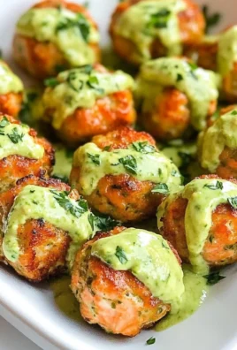 Baked Salmon Meatballs with Creamy Avocado Sauce