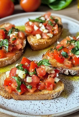Bruschetta mit Tomaten und Knoblauchöl