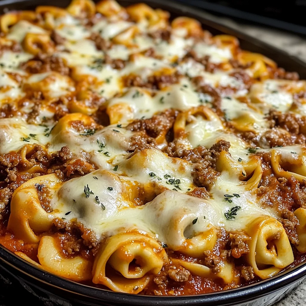 Cheesy Beef Tortellini Bake: A Family Favorite Dinner