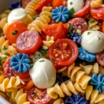 Chilled 4th of July Pasta Salad
