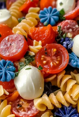 Chilled 4th of July Pasta Salad