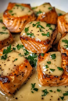 Creamy Garlic Butter Salmon Bites
