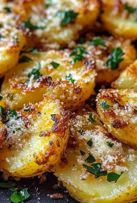 Crispy Garlic Butter Parmesan Smashed Potatoes