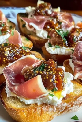 Fig Jam and Prosciutto Crostini