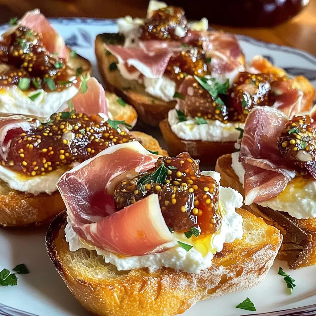 Fig Jam and Prosciutto Crostini