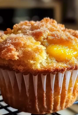 Homemade Peach Cobbler Muffins