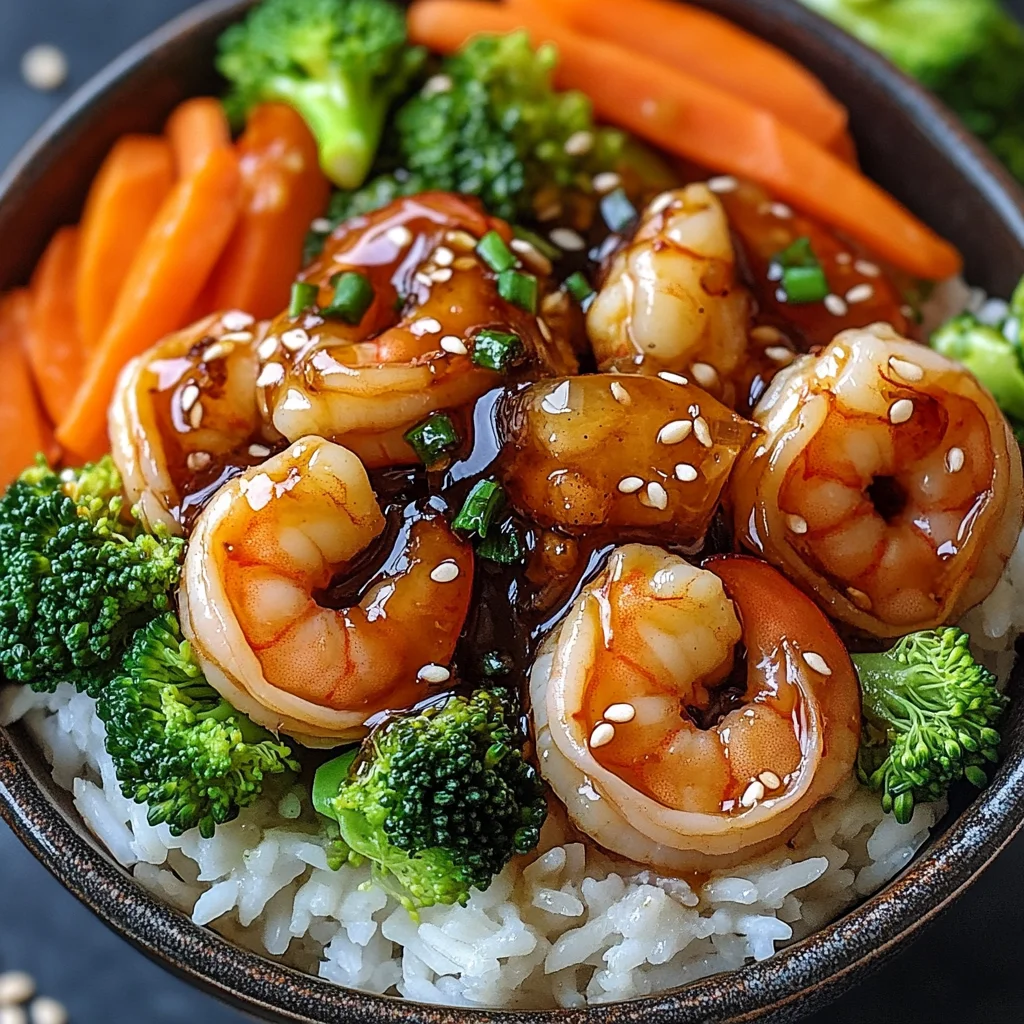 Honey Garlic Shrimp Rice Bowls