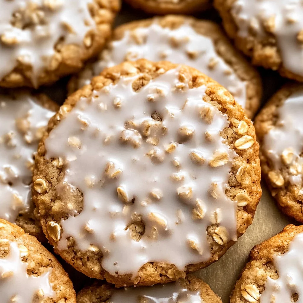 Iced Oatmeal Cookies Recipe