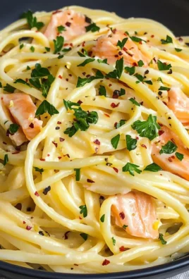 Lemon Butter Salmon Pasta