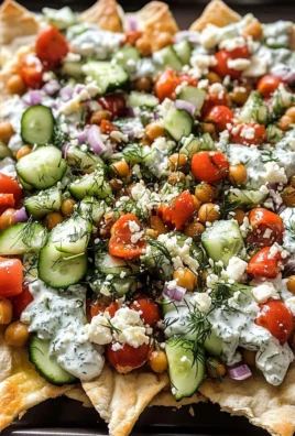 Loaded Vegetarian Greek Pita Nachos