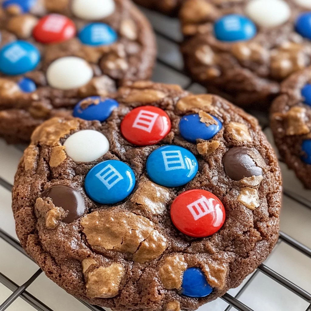 Red, White & Blue Brownie Cookies