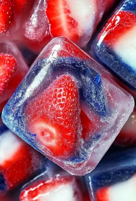 Red, White, and Blue Ice Cubes