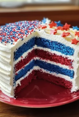 Red, White and Blue Layered Flag Cake