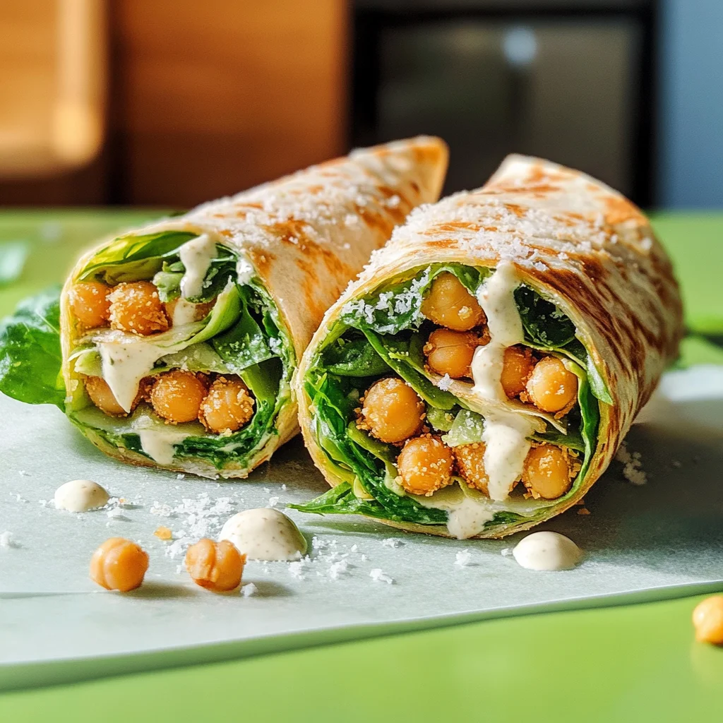Smashed Chicken Wraps Smashed Chickpea Caesar Wraps
