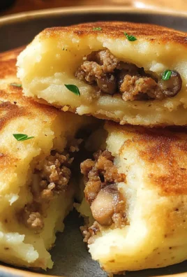 Stuffed Potato Cakes (Meat, Mushrooms)