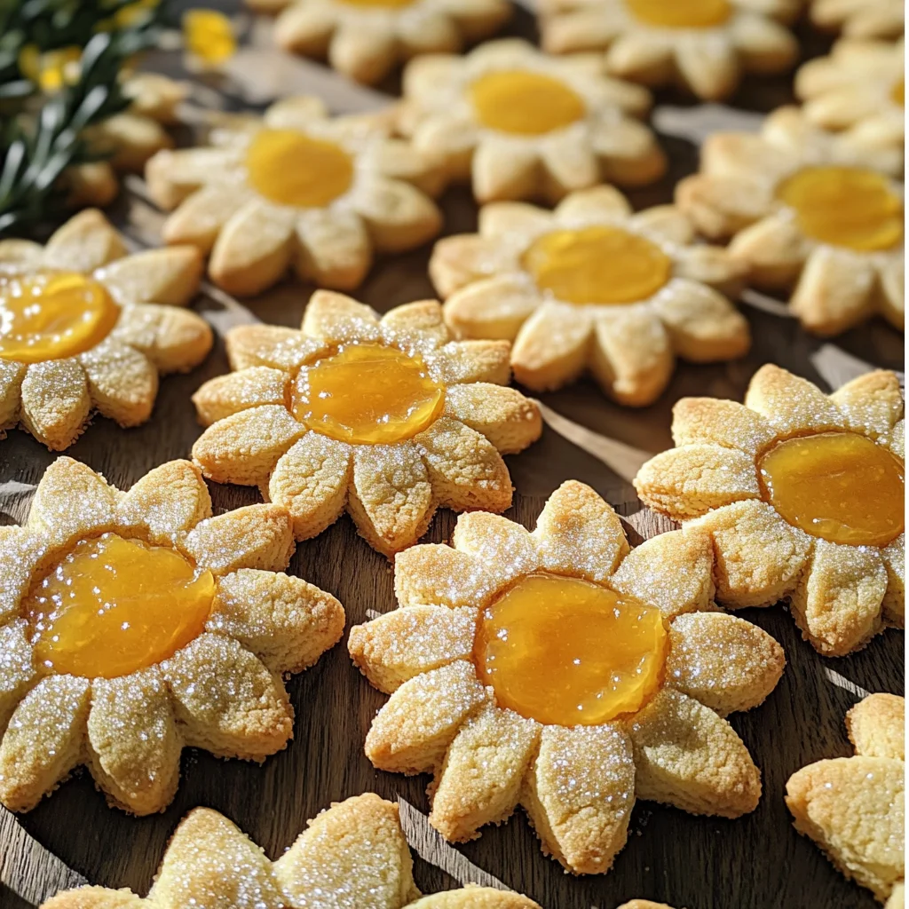 Summer Solstice Sun Cookies with Lemon Curd