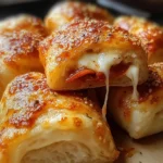 Air Fryer Cheesy Pepperoni Pizza Rolls