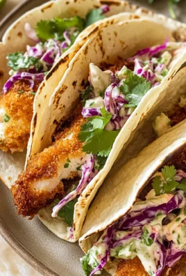 Air Fryer Fish Tacos with Cilantro Lime Slaw