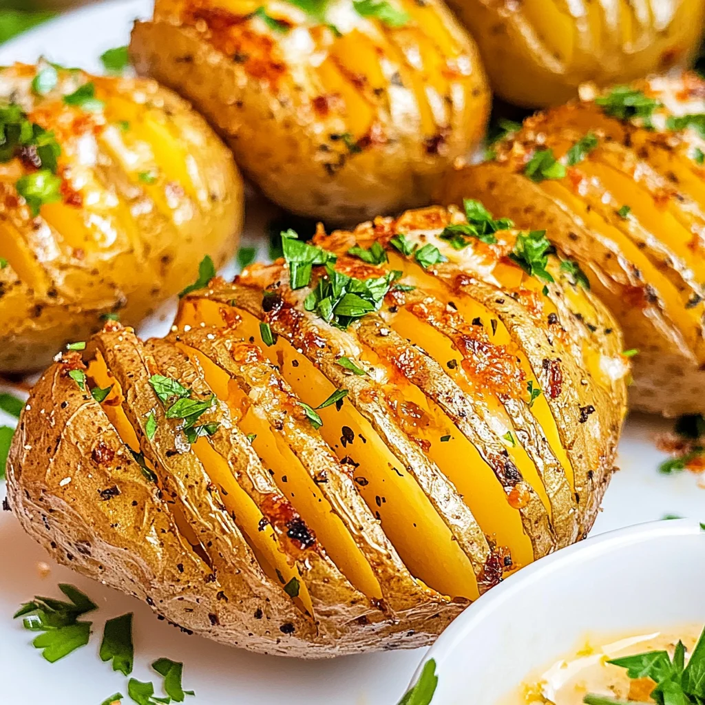 Air Fryer Hasselback Potatoes Recipe