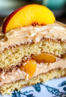 Best Peach Cake with Brown Sugar Frosting