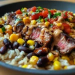 Bold BBQ Ranch Steak and Rice Skillet