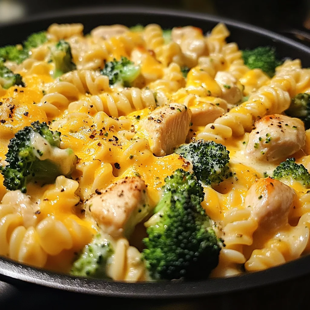 Cheesy Ranch Chicken and Broccoli Pasta Skillet
