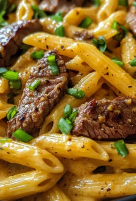 Creamy Cajun Garlic Butter Steak Penne