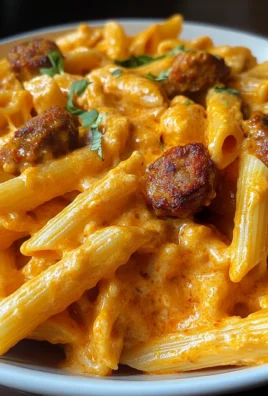 Creamy Cheddar Buffalo Sausage Pasta