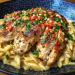 Creamy Garlic Butter Pepper Jack Chicken Orzo