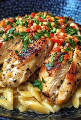 Creamy Garlic Butter Pepper Jack Chicken Orzo